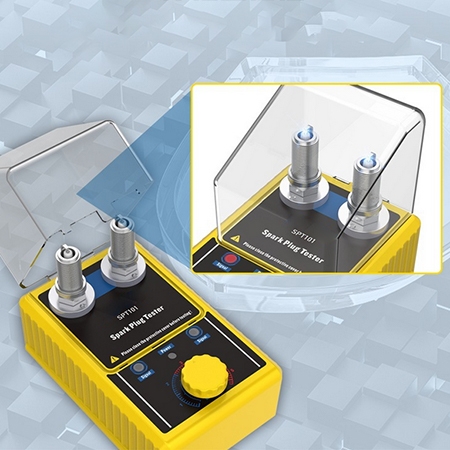 Protective cover for car spark plug tester.