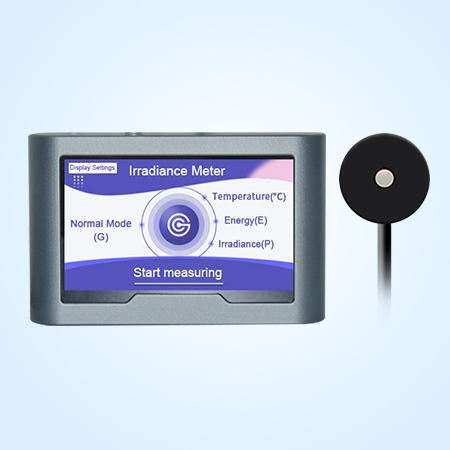 Real-time data measurement of touch screen uv radiometer