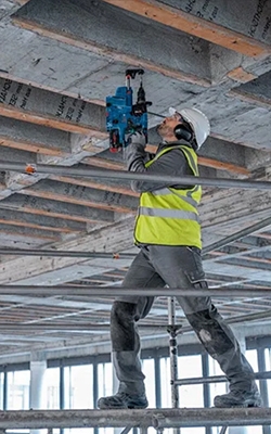 Rebar scanner for drilling rebar positioning