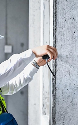 Rebar scanner for foniture wall installations