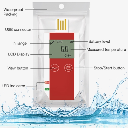 Refrigerator temperature data logger structure view