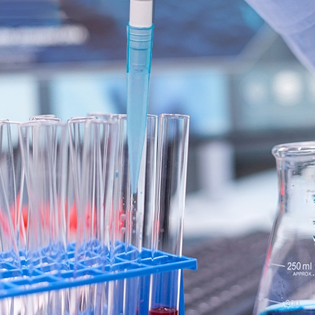 Sample with mini pipette