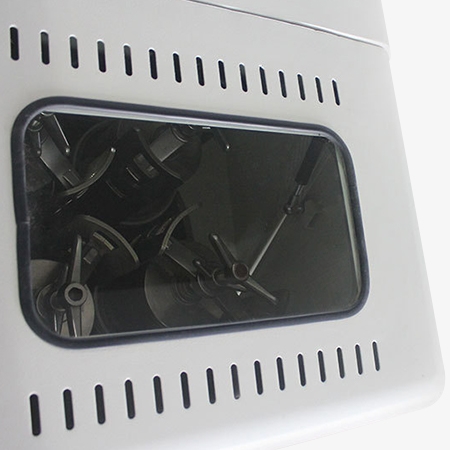 Semi circle vertical planetary ball mill visual window