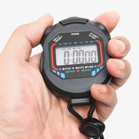 Single row 1 lane stopwatch ergonomic design