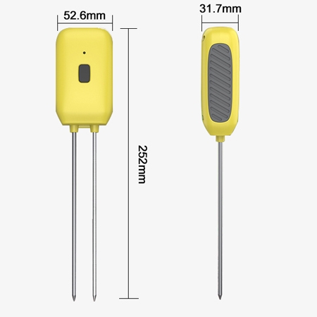 Smart bluetooth soil tester size