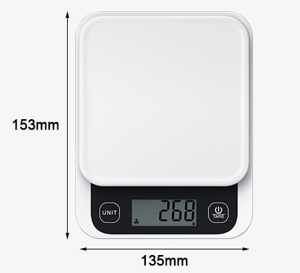 Smart kitchen scale dimension