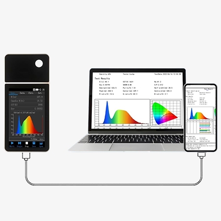 Smart lux meter connect to computer image