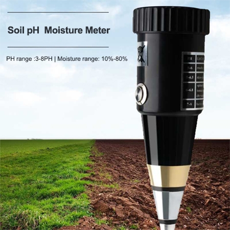 Soil pH moisture meter for garden