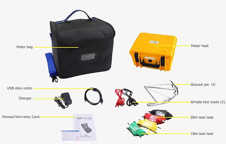 Soil resistivity tester package list