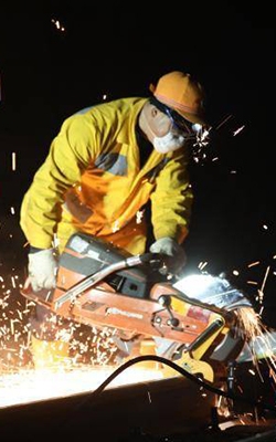 Sparks for angle grinder goggles