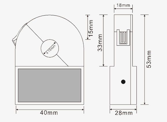 Split core current transformer 10mm dimension