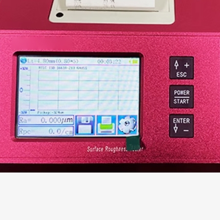 Split type surface roughness tester adopts touch screen and simple buttons
