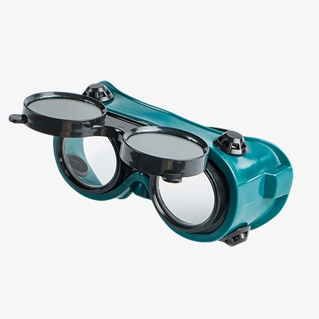 Strong impact resistance lens of flip-up welding goggles