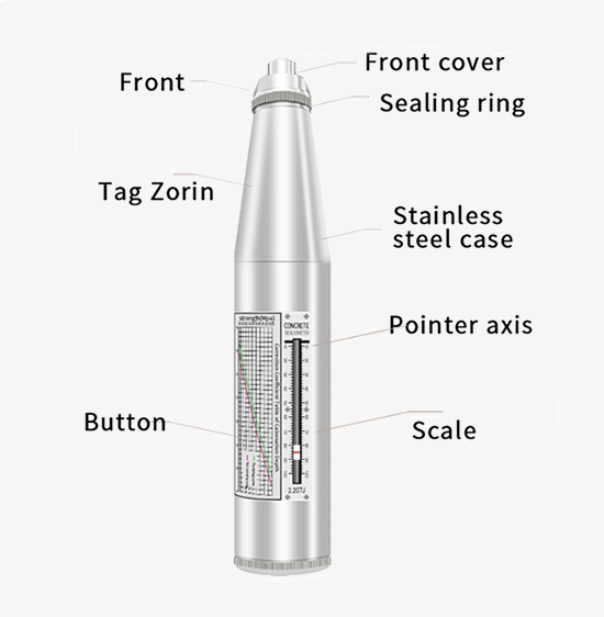 Concrete rebound hammer tester structure