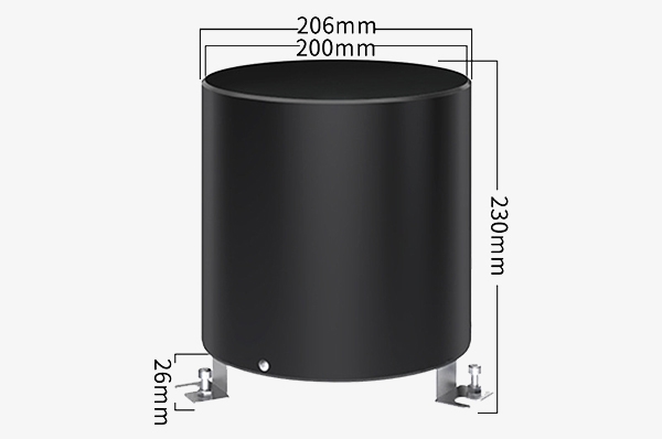 Tipping bucket rain gauge size