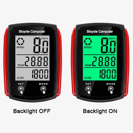 Touch screen bike computer backlight design