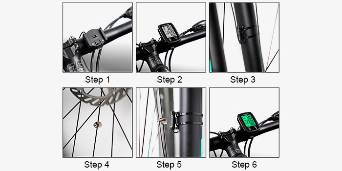 Touch screen bike computer installation steps