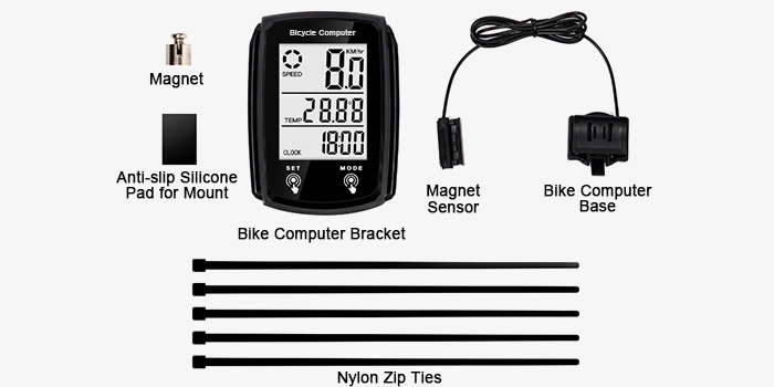 Touch screen bike computer packing list