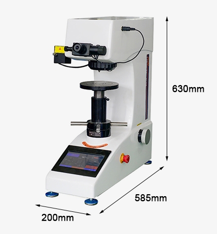 Touch screen digital vickers hardness tester dimension
