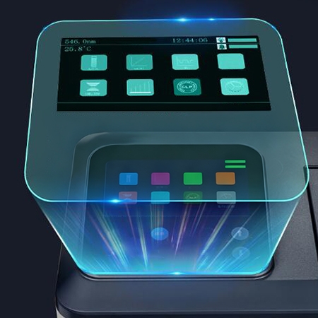 Touch screen of uv spectrophotometer double beam