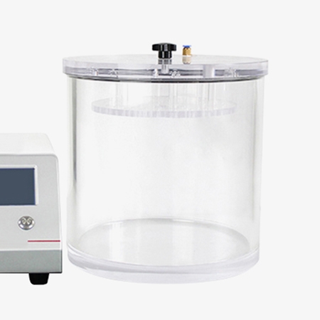 Transparent vacuum leak tester chamber