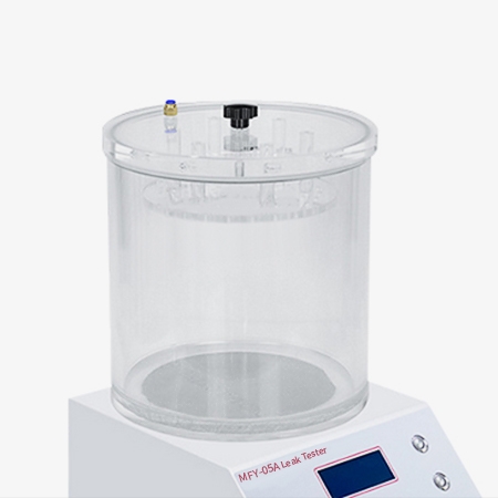 Transparent vacuum leak tester chamber