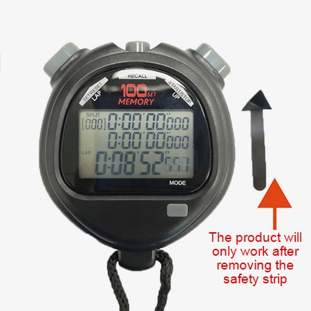 Triple row 100-lane stopwatch insulating strip