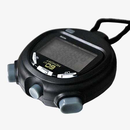 Triple row 60-lane stopwatch ergonomic design