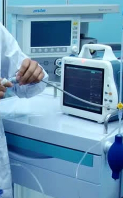 U tube manometer used in medical research