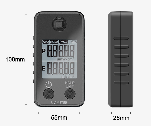 Ultraviolet light tester dimension