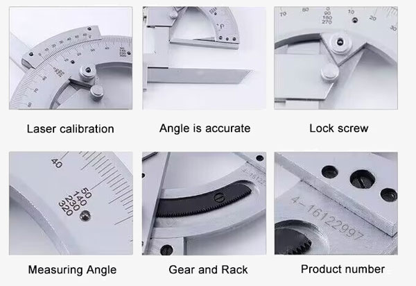 Universal Vernier Bevel Protractor, 0-320 Degrees