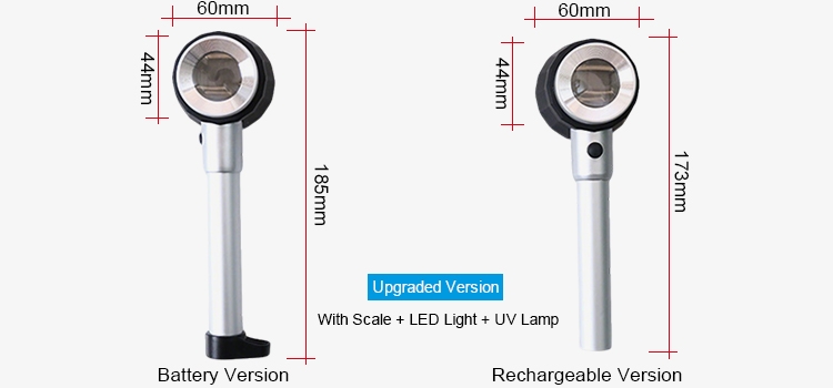 Upgraded handheld magnifying glass with scale