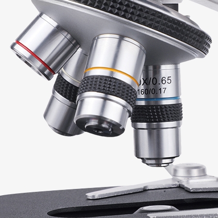 Upright fluorescence microscope achromatic objectives
