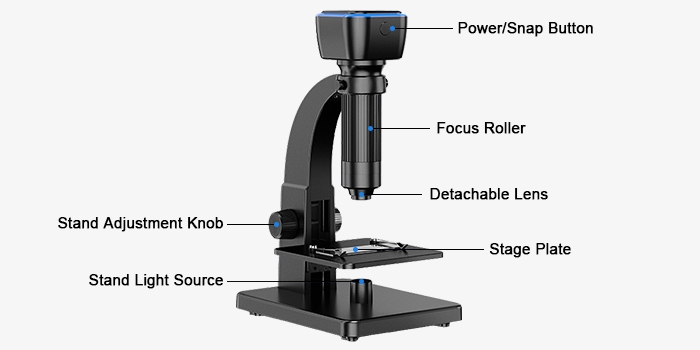 USB&WiFi digital microscope structure