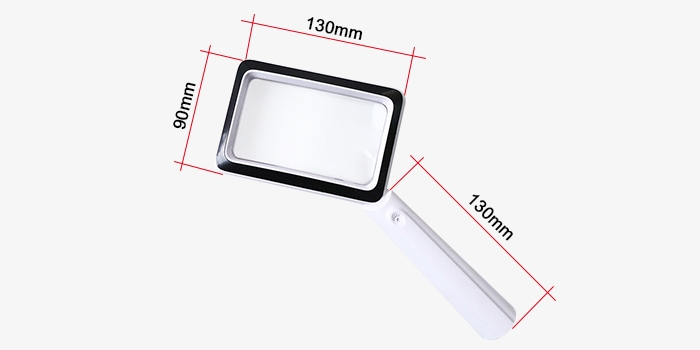 USB rechargeable magnifying glass dimensions