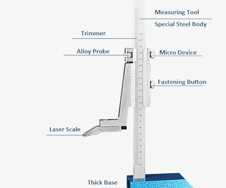 Vernier height gauge structure