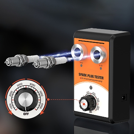 Visual spark plug discharge for spark plug tester
