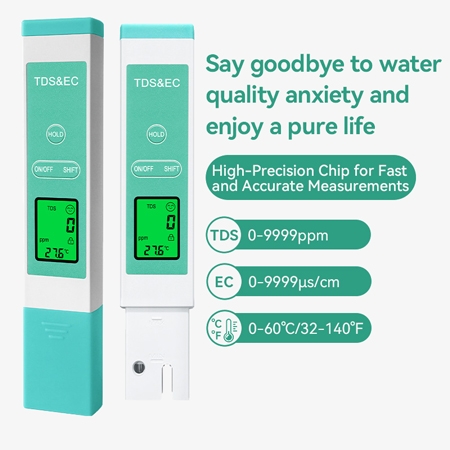 Water quality tester with wide measurement range