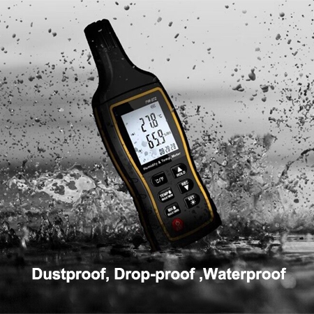 Waterproof thermometer hygrometer