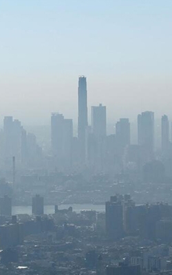Weather pollution for visibility meter