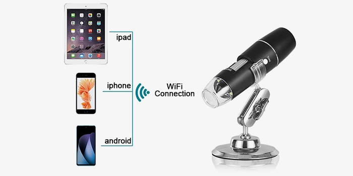 WiFi digital microscope connections