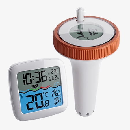 Wireless floating pool thermometer adopts digital display