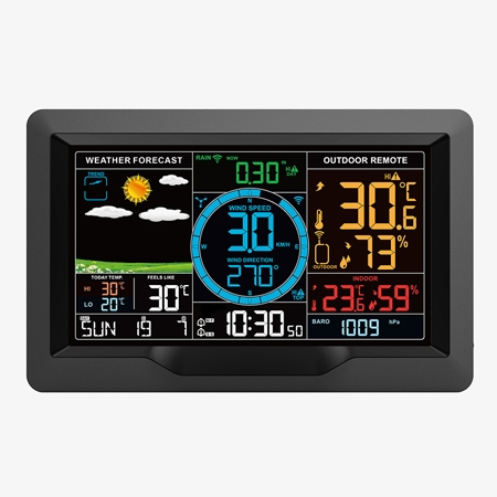 Wireless home weather station detail