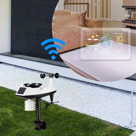 Wireless home weather station detail